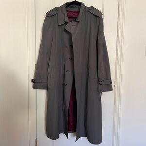 Dior Men’s Monsieur Charcoal Trench Coat 46R